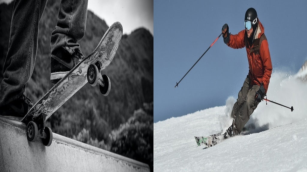 Is snowboarding like skateboarding